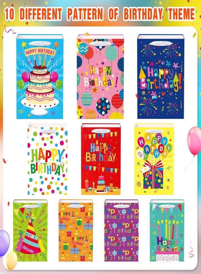 Gilprop 20pcs Birthday Gift Bag with Handle Gift Bags Assorted Sizes and Designs Large, Medium, Small Size for Kids, Boys, Girls, Women and Men' Birthdays Party - Image 2